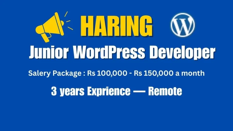 WordPress Developer Urgent need Apply Now