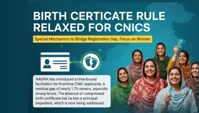 Birth certificate rule relaxed for CNICs gap