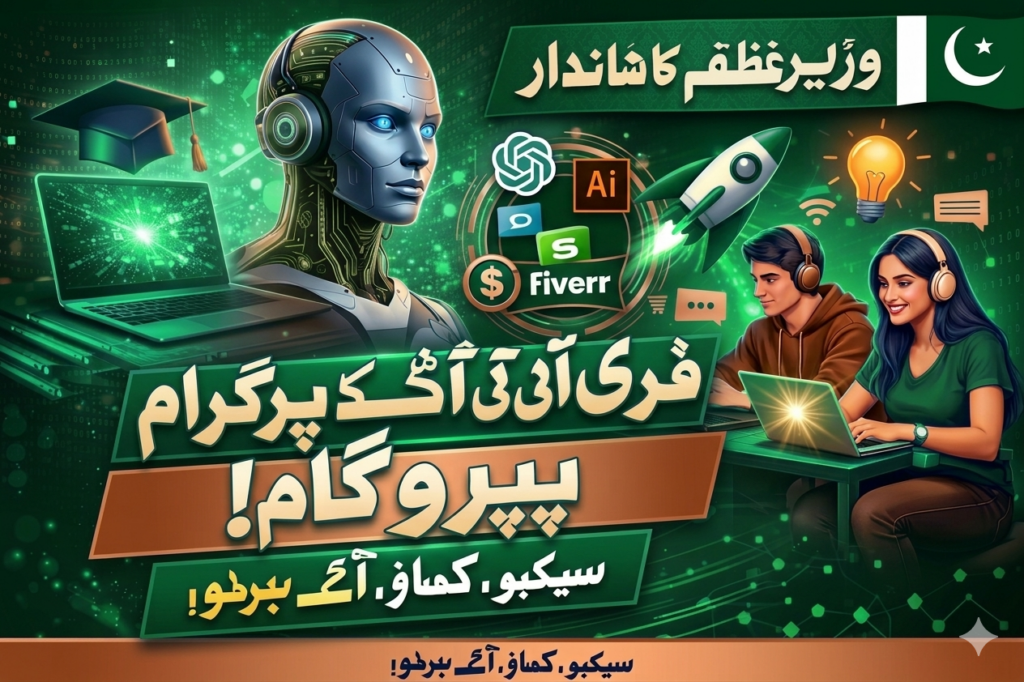 Prime Minister Free AI Training Program Pakistan, students learning AI