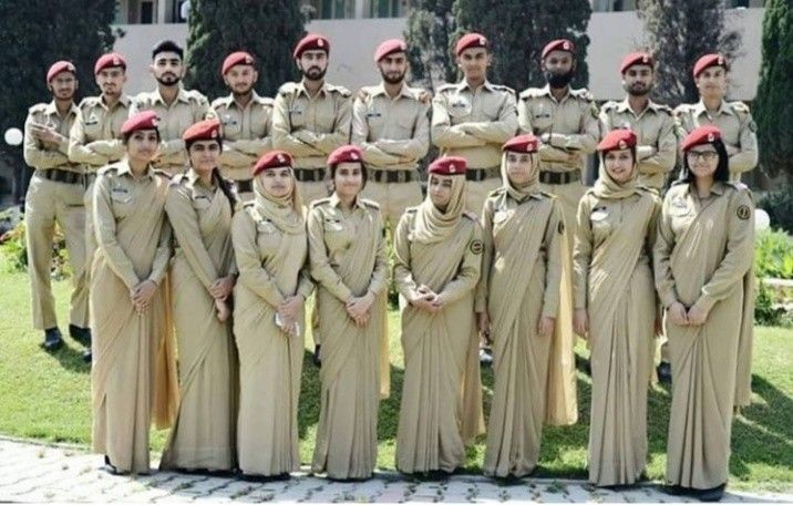 Army Medical College building and students in uniform