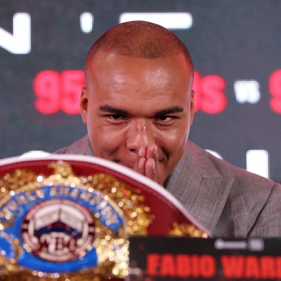 Tyson Fury Defeats Makhmudov, Challenges Anthony Joshua for Mega Fight Fabio Wardley looks on as he speaks to the media during the Fabio Wardley v Daniel Dubois Press Conference at The Dutch Hall on February 25, 2026 in London, England.