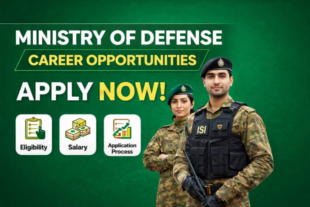 How to Apply for Ministry of Defence Jobs in Pakistan 2026 (Step by Step Guide) Apply for Ministry of Defence Jobs in Pakistan 2026 online registration process